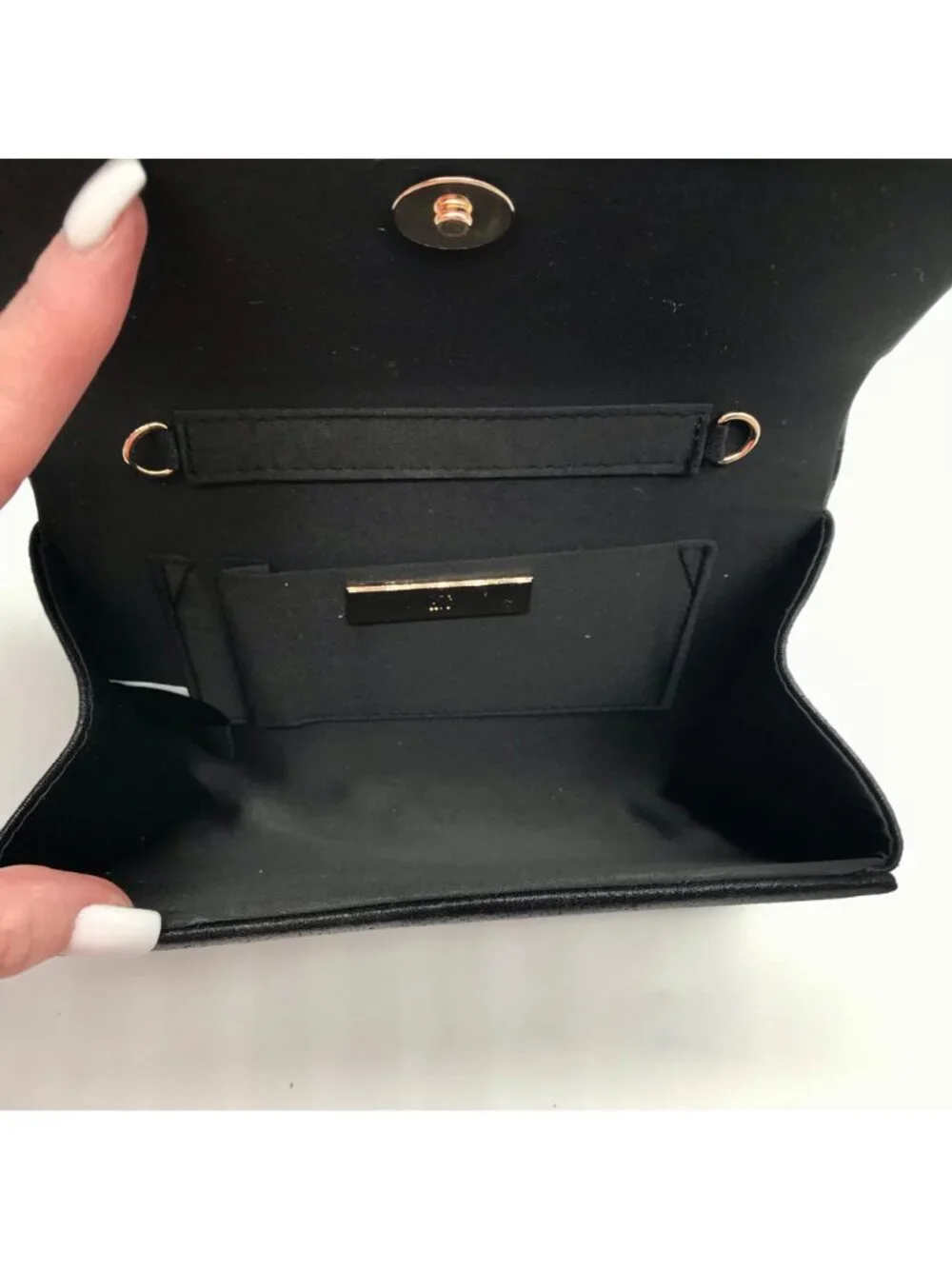I.N.C. International Concepts Black Microstone Badazzled Caitlyn Clutch